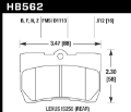 Picture of Hawk Lexus 06-07 GS300- 06-08 IS250 Performance Ceramic Street Rear Brake Pads