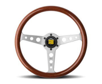 Picture of Momo Indy Steering Wheel 350 mm - Magoany Wood-Brshd Spokes