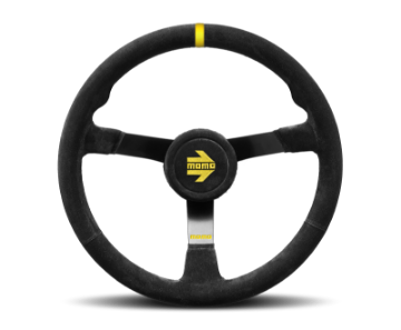 Picture of Momo MODN41 Steering Wheel 410 mm - Black Suede-Black Spokes-1 Stripe