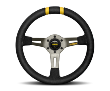 Picture of Momo MODDRIFT Steering Wheel 330 mm -  Black Suede-Anth Spokes-2 Stripes