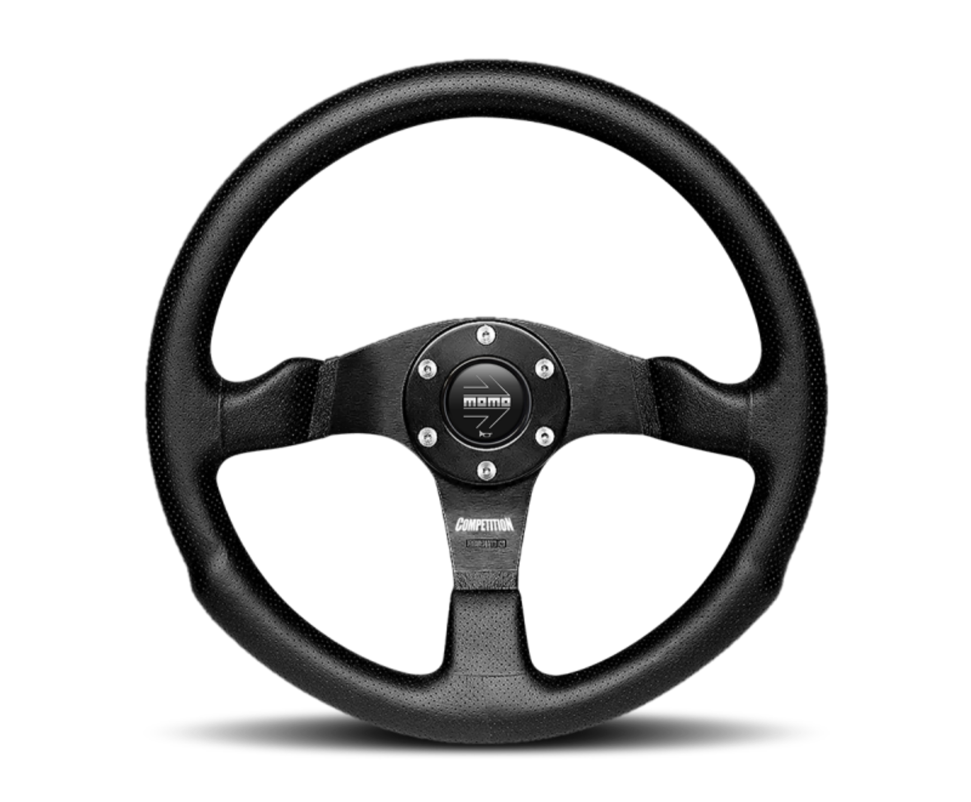 Picture of Momo Competition Steering Wheel 350 mm - Black AirLeather-Black Spokes