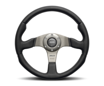 Picture of Momo Race Steering Wheel 320 mm - Black Leather-Anth Spokes