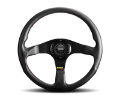 Picture of Momo Tuner Steering Wheel 350 mm - Black Leather-Red Stitch-Black Spokes