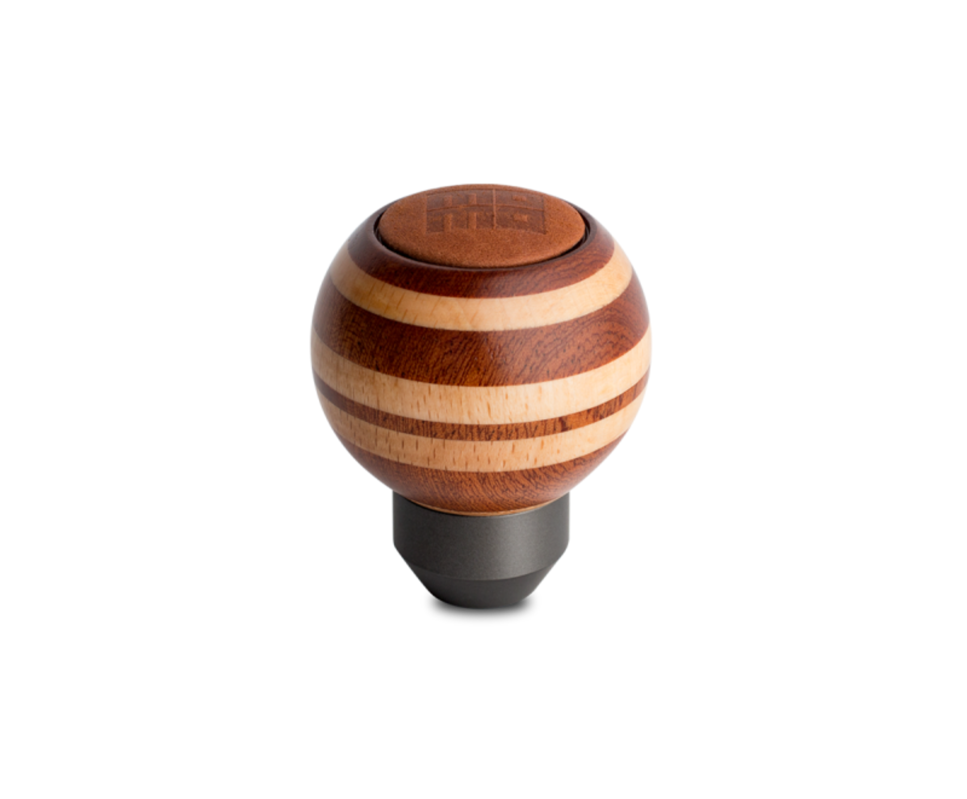 Picture of Momo Targa Heritage Shift Knob - Round Wood, Layered Mahogany and Beechwood, Leather Insert Top