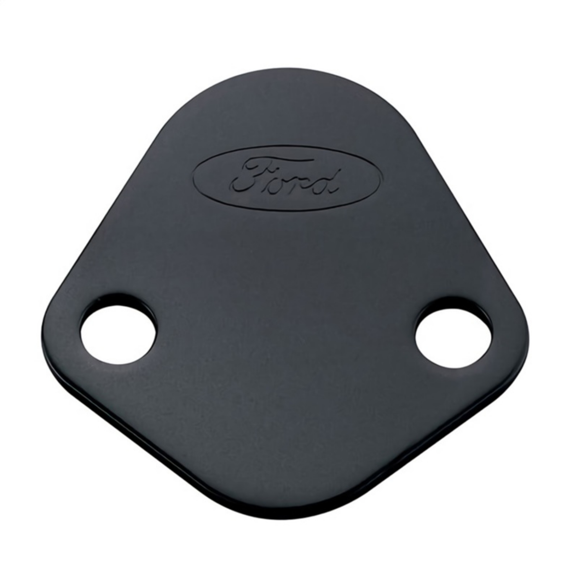 Picture of Ford Racing Fuel Pump Block Off Plate - Black Crinkle Finish w- Ford Oval