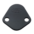 Picture of Ford Racing Fuel Pump Block Off Plate - Black Crinkle Finish w- Ford Oval