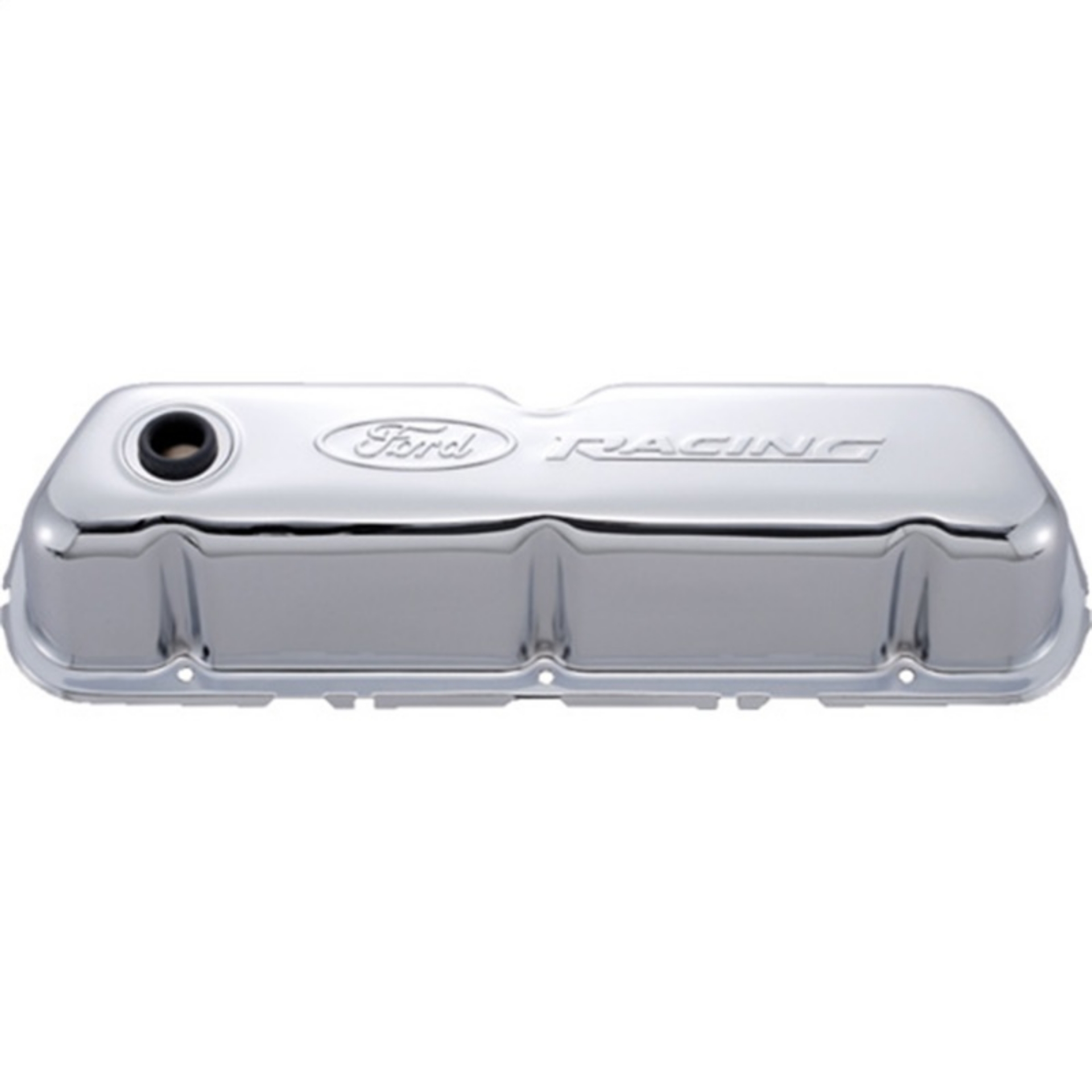 Picture of Ford Racing Embosses Logo Stamped Steel Valve Cover Chrome