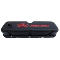 Picture of Ford Racing  Logo Stamped Steel Black Satin Valve Covers Black Crinkle