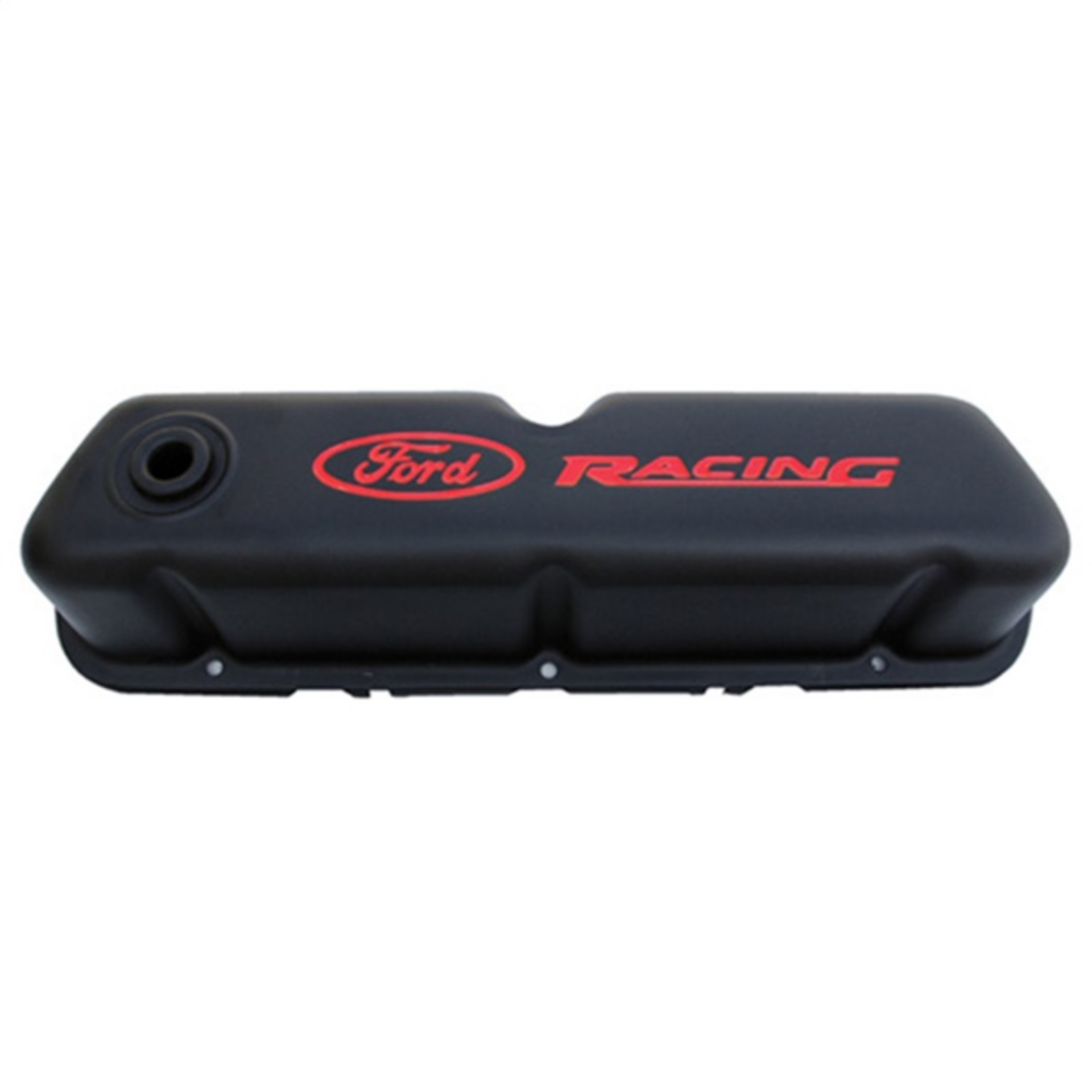 Picture of Ford Racing  Logo Stamped Steel Black Satin Valve Covers Black Crinkle