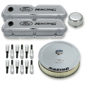 Picture of Ford Racing Complete Dress Up Kit Chrome Finish w-Black Emblems