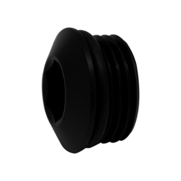 Picture of DeatschWerks 10AN ORB Male Plug Low Profile Internal Allen-Hex Incl O-Ring - Anodized Matte Black