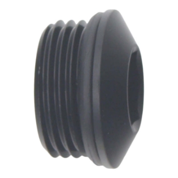 Picture of DeatschWerks 10AN ORB Male Plug Low Profile Internal Allen-Hex Incl O-Ring - Anodized Matte Black