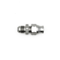 Picture of DeatschWerks 6AN Male Flare to 5-16in Hardline Compression Adapter - Anodized Matte Black