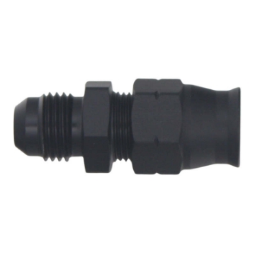 Picture of DeatschWerks 6AN Male Flare to 3-8in Hardline Compression Adapter - Anodized Matte Black