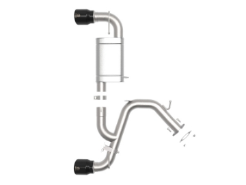 Picture of aFe 21-22 Hyundai Veloster N L4-2-0L Takeda 3in 304 SS Axle-Back Exhaust System w- Black Tip