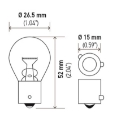 Picture of Hella Bulb 9507 24V 21W BAU15s S8 AMBER