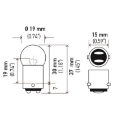 Picture of Hella Bulb 90 12V 8W BA15d G6