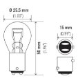 Picture of Hella Bulb 1034 12V 23-8W BAY15D S8