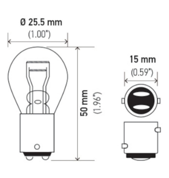 Picture of Hella Bulb 1034 12V 23-8W BAY15D S8