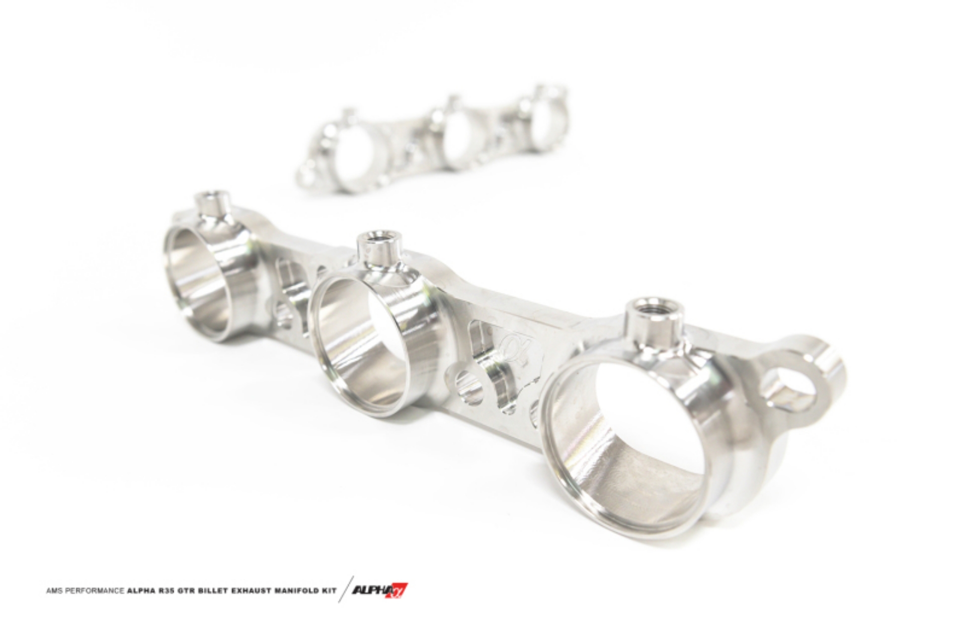 Picture of AMS Performance 2009+ Nissan R35 GT-R Billet Exhaust Manifold Flange Kit