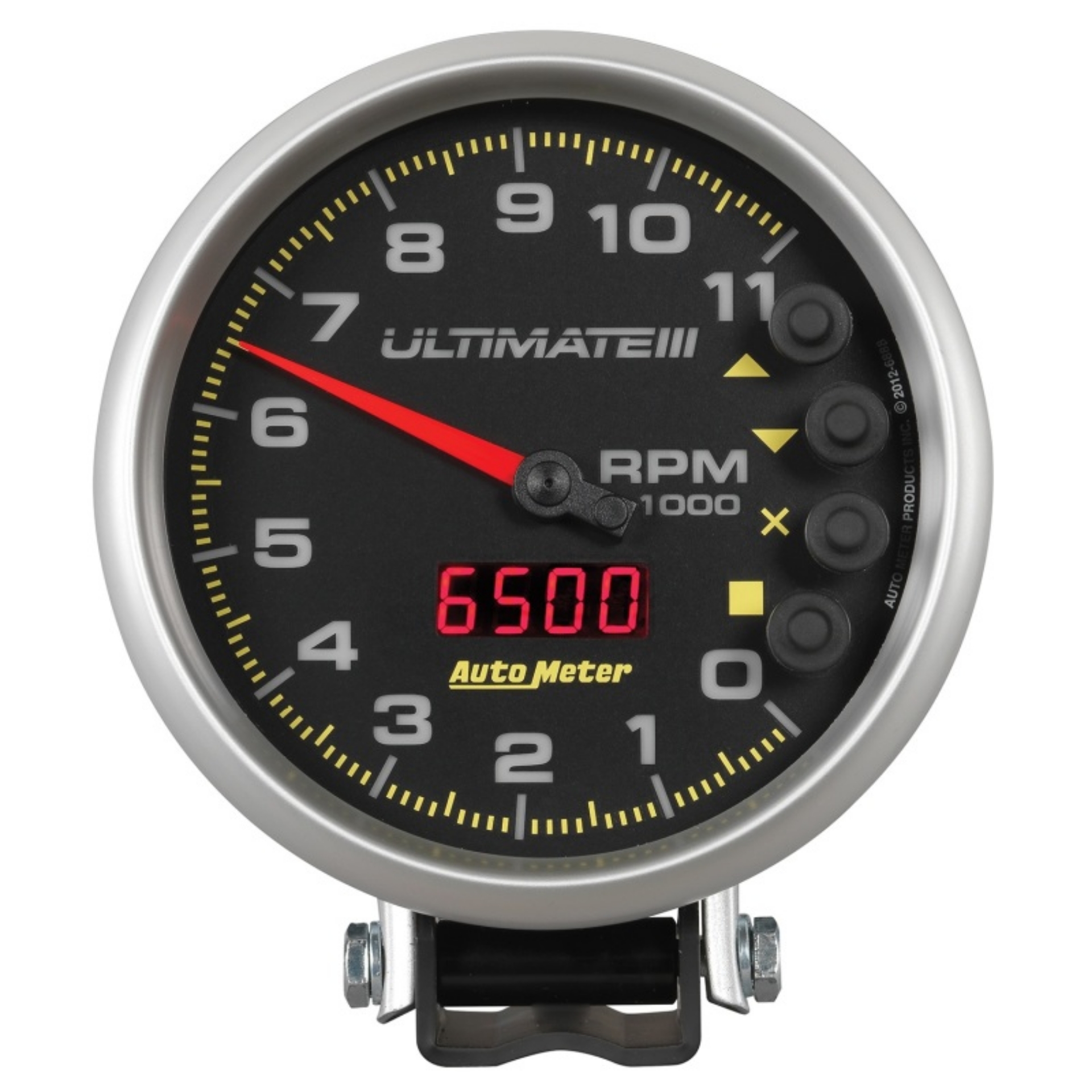 Picture of AutoMeter Gauge Tach 5in- 11K RPM Pedestal Datalogging Ultimate IIi Playback Black