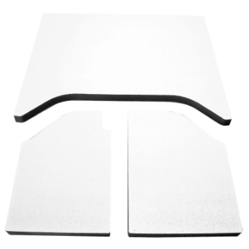 Picture of DEI 07-10 Jeep Wrangler JK 2-Door Boom Mat Headliner - 3 Piece - White