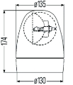 Picture of Hella Rotating Beacon H12V Amber Lamp 2Rl