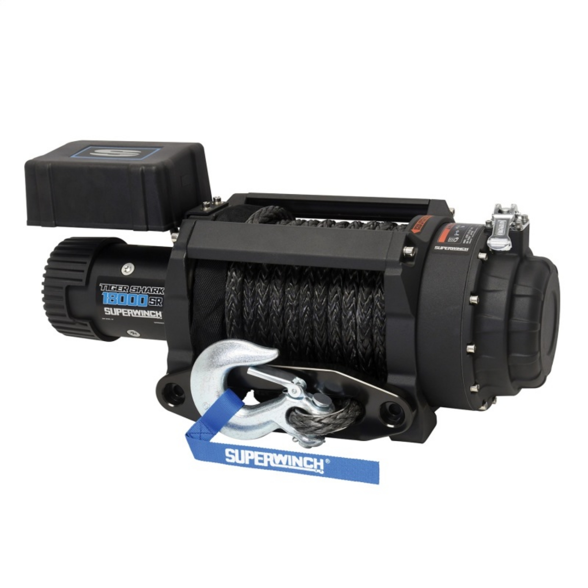 Picture of Superwinch 18000 LBS 12V DC 33-64in x 79 ft Synthetic Rope Tiger Shark 18000SR Winch