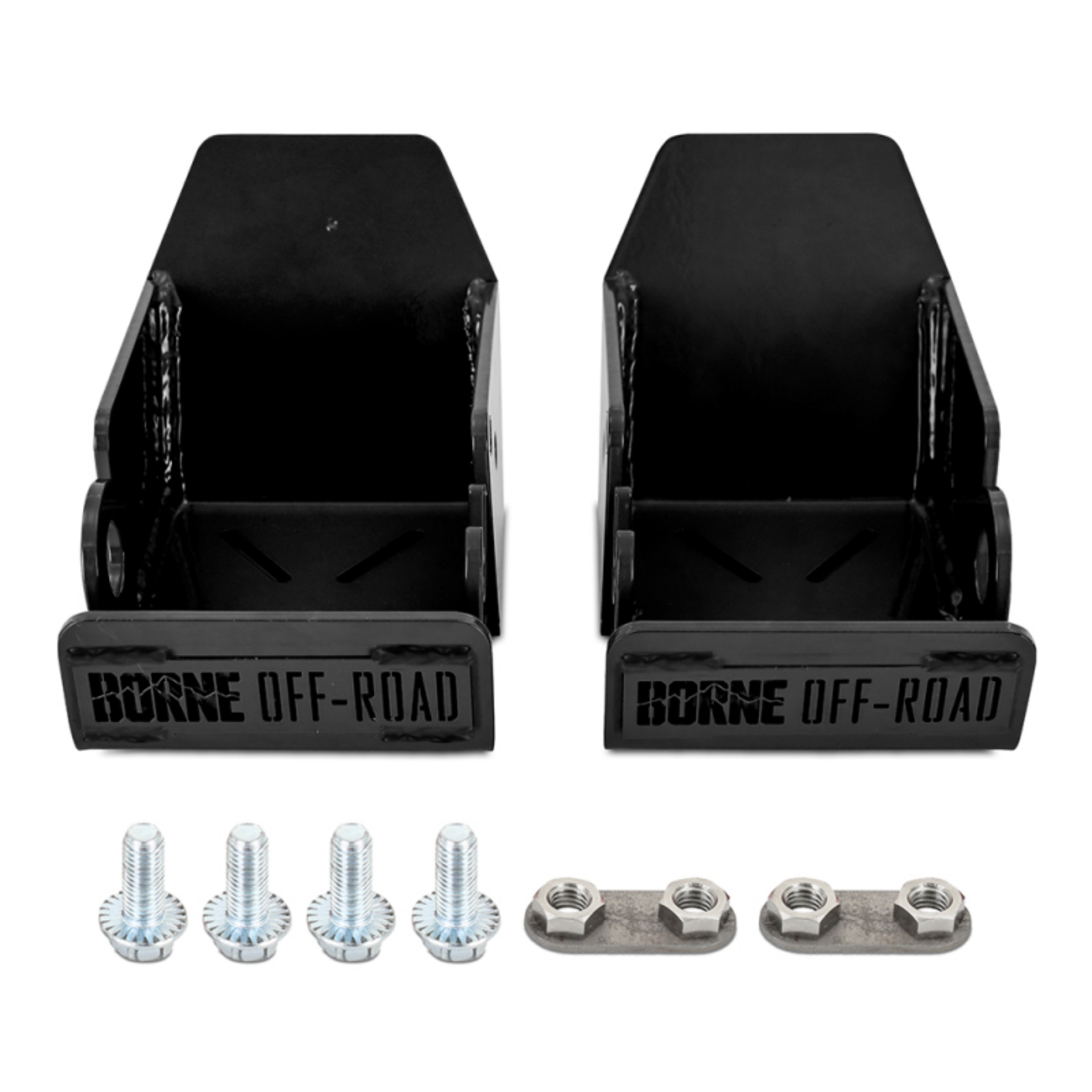 Picture of Borne Off-Road 2021+ Ford Bronco Skid Plate Rear Shock Pair Black