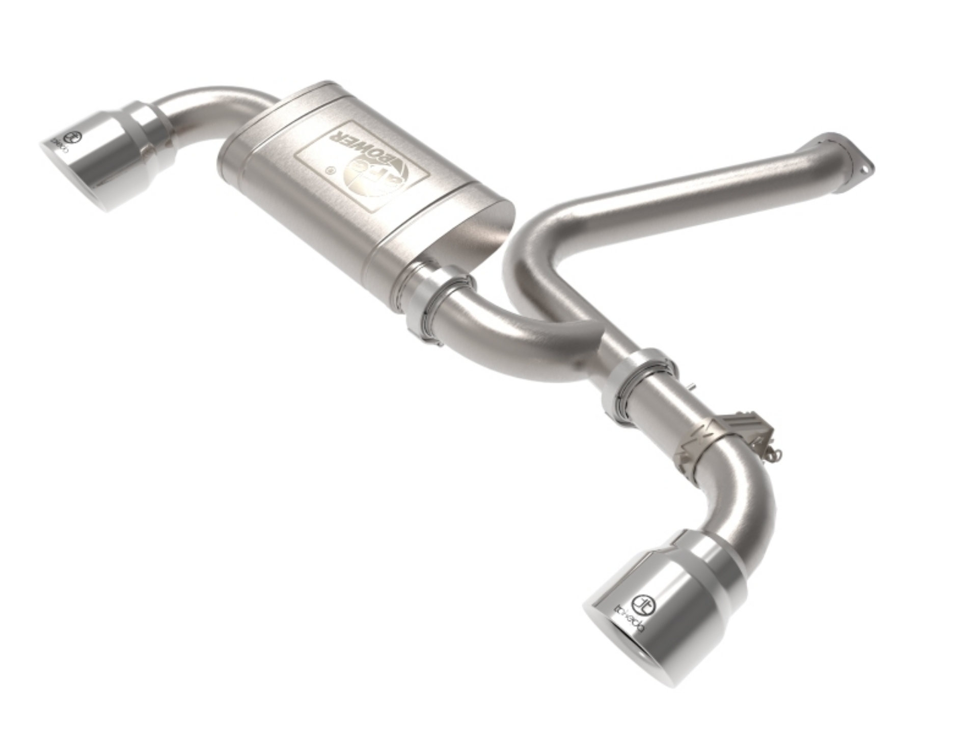 Picture of aFe 22-23 Hyundai Kona N L4 2-0L t Takeda 3in 304 SS Axle-Back Exhaust System w- Polished Tips