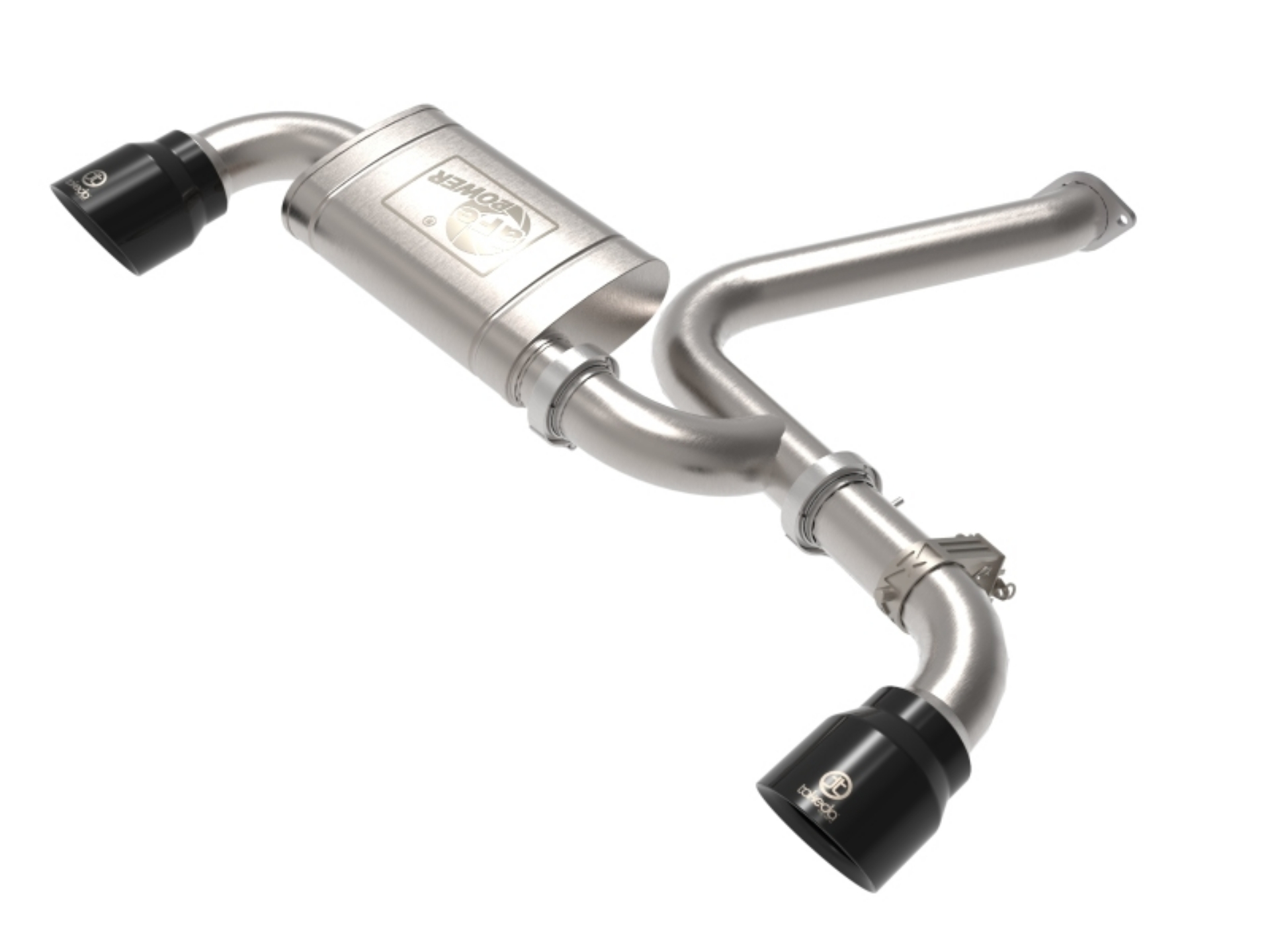 Picture of aFe 22-23 Hyundai Kona N L4 2-0L t Takeda 3in SS Axle-Back Exhaust System w- Black Tips