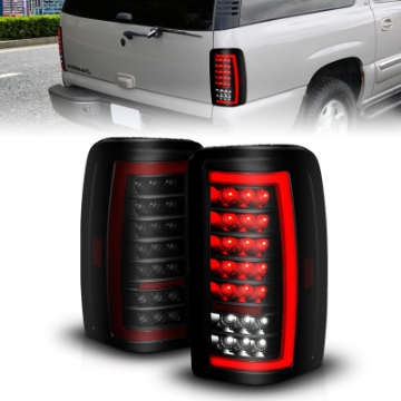 Picture of ANZO 00-06 Chevrolet Tahoe - GMC Yukon Full LED Taillights w- Lightbar Black Housing-Smoke Lens