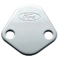 Picture of Ford Racing Ford Logo Fuel Pump Blockoff Plate - Chrome