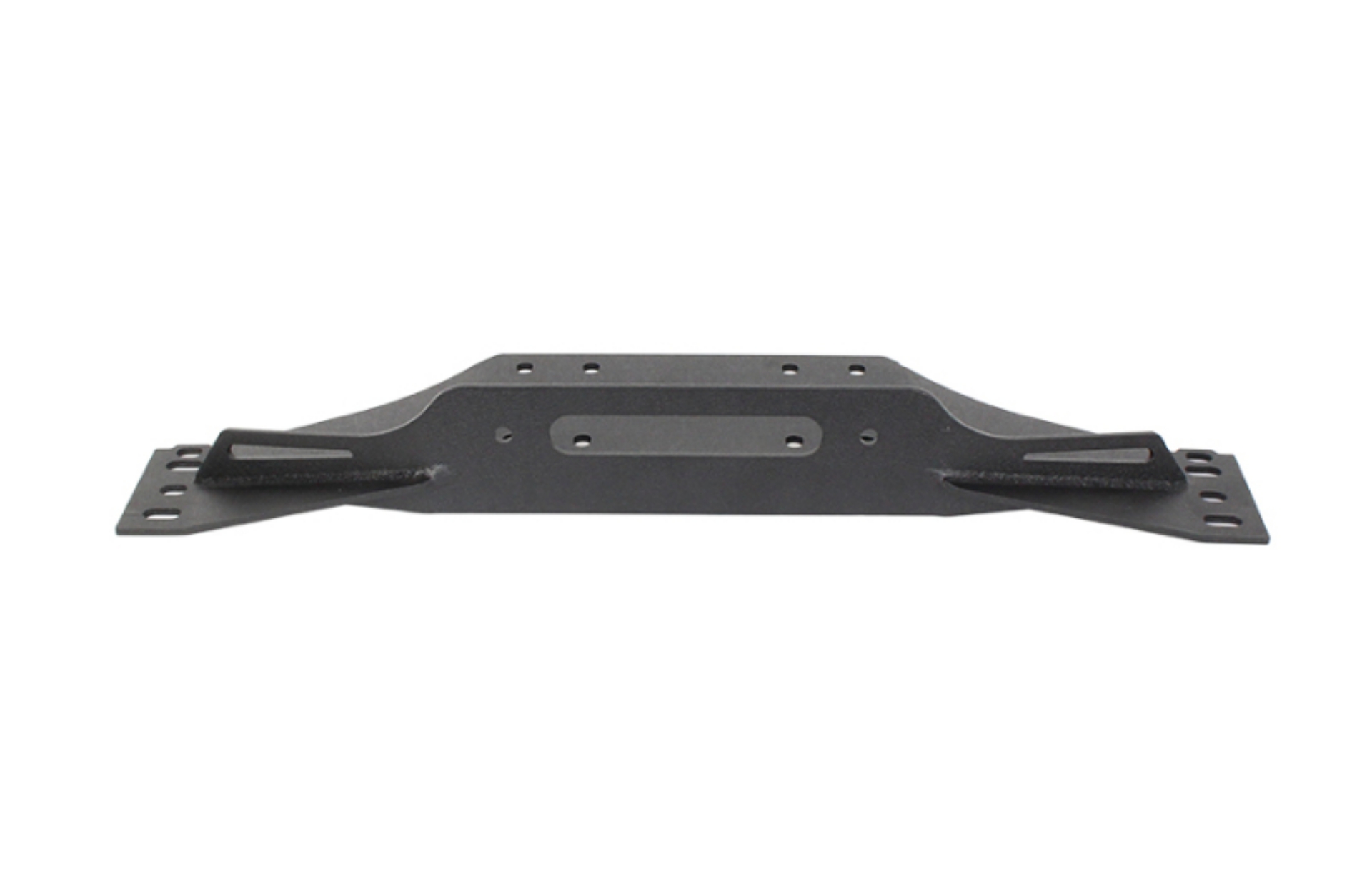 Picture of Fishbone Offroad 97-06 Jeep Wrangler TJ Winch Plate Steel - Black Textured Powdercoat Piranha Series