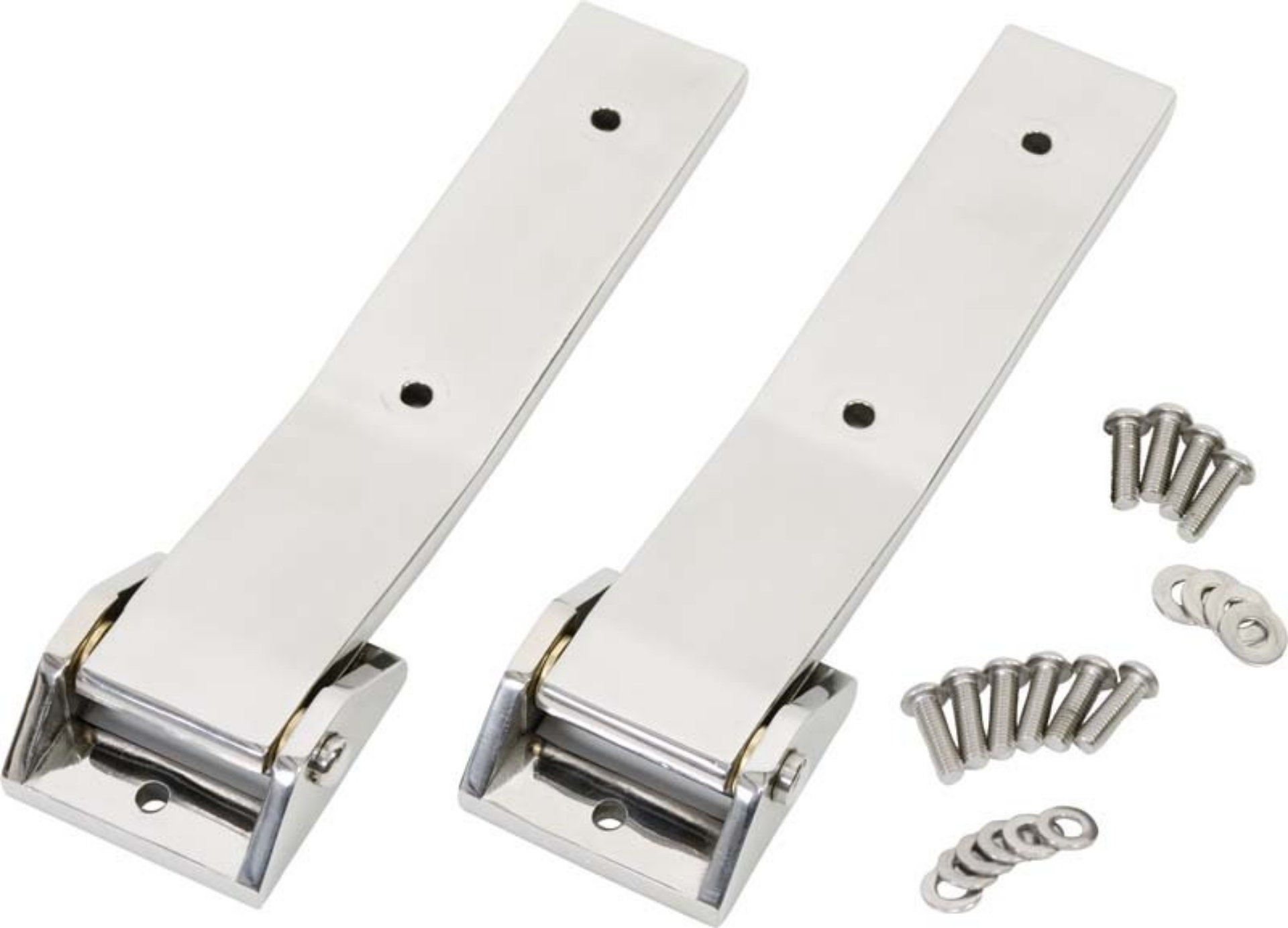 Picture of Kentrol 07-18 Jeep Wrangler JK Tailgate Hinge Pair - Polished Silver