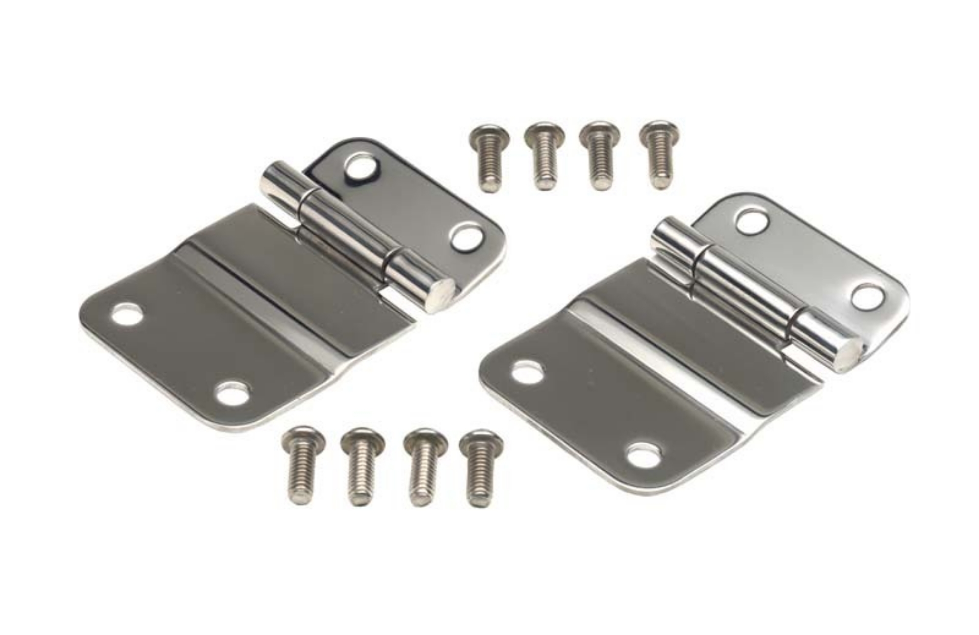 Picture of Kentrol 76-86 Jeep CJ7 Tailgate Hinge Pair - Polished Silver