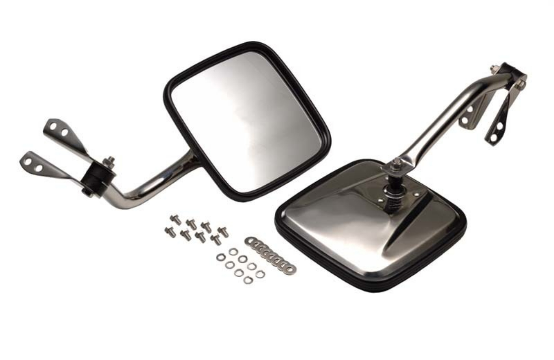 Picture of Kentrol 55-86 Jeep CJ Mirror Kit Pair - Polished Silver