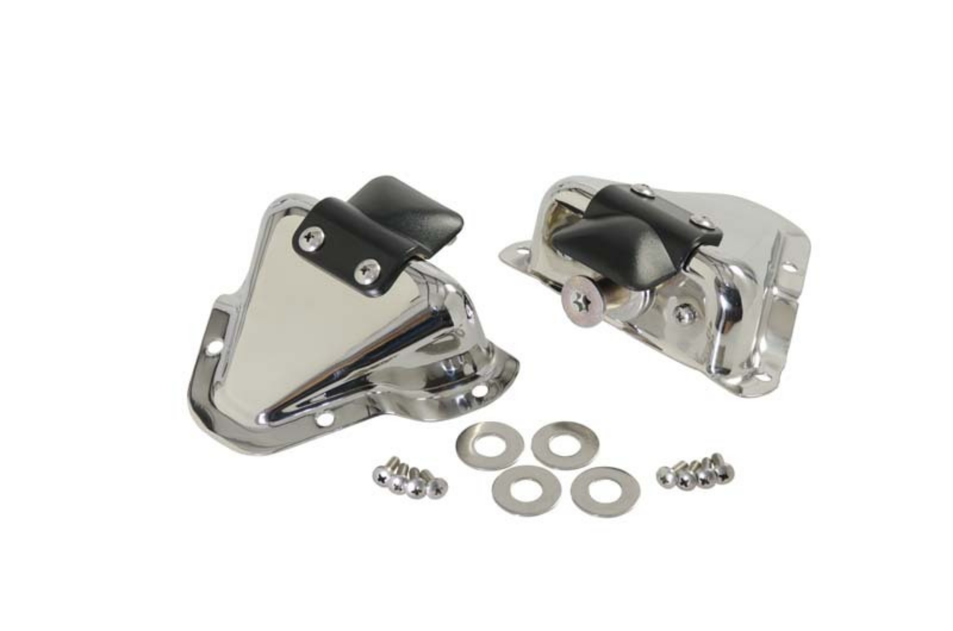 Picture of Kentrol 81-95 Jeep CJ-Wrangler YJ Interior Door Latch Brackets Pair - Polished Silver