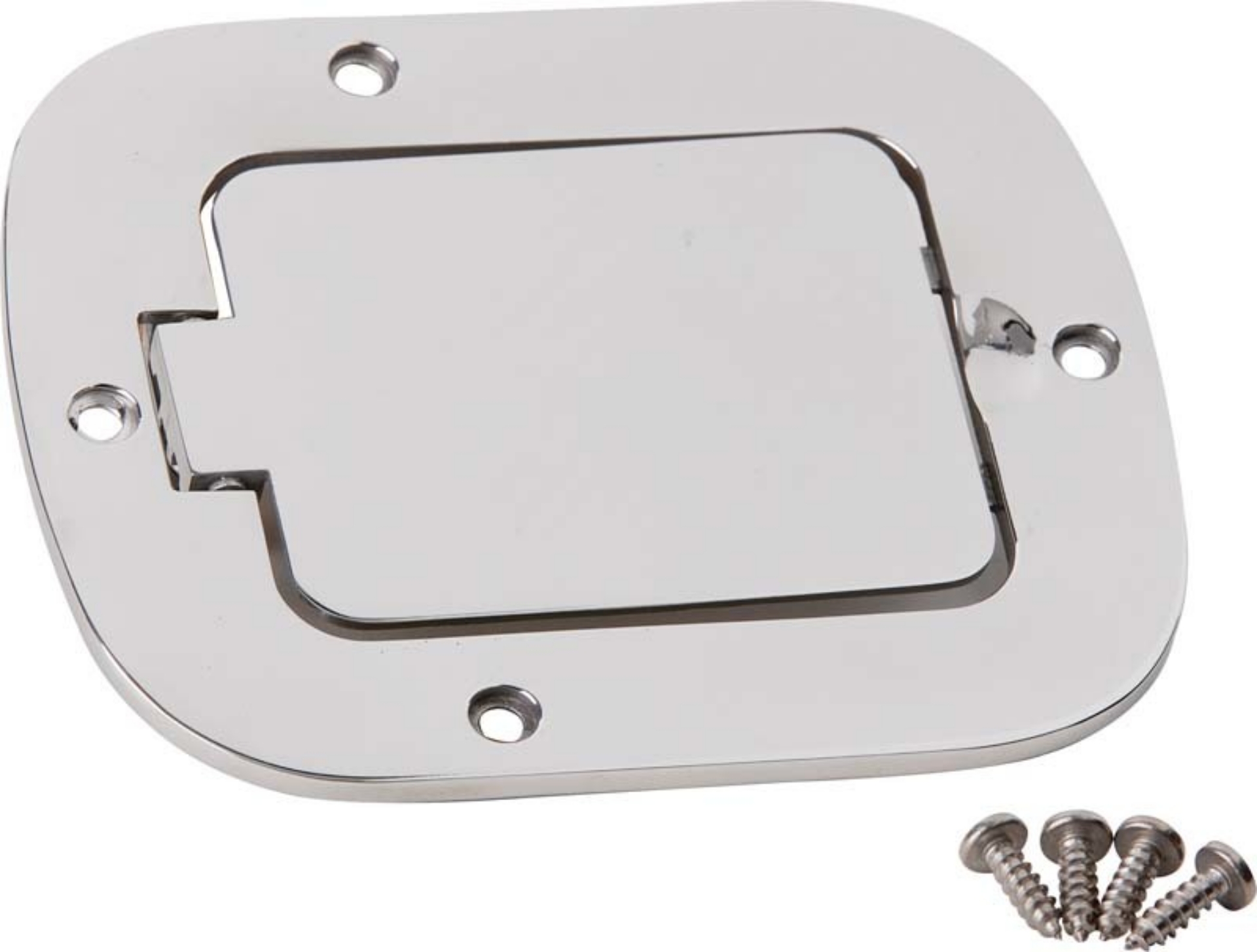 Picture of Kentrol 77-95 Jeep CJ-Wrangler YJ Billet Style Gas Hatch - Polished Silver