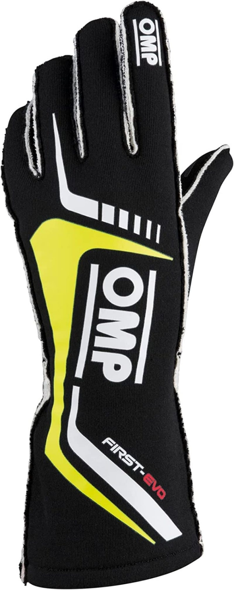 Picture of OMP First Evo Gloves Black-Yellow - Size S Fia 8856-2018