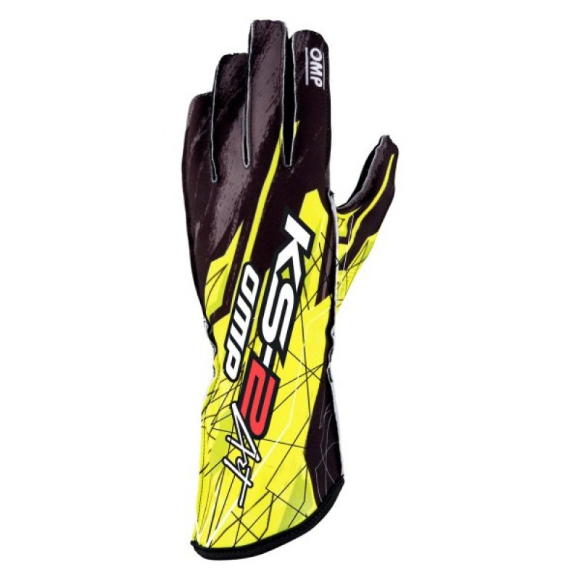 Picture of OMP KS-2 Art Gloves Black-Yellow - Size L