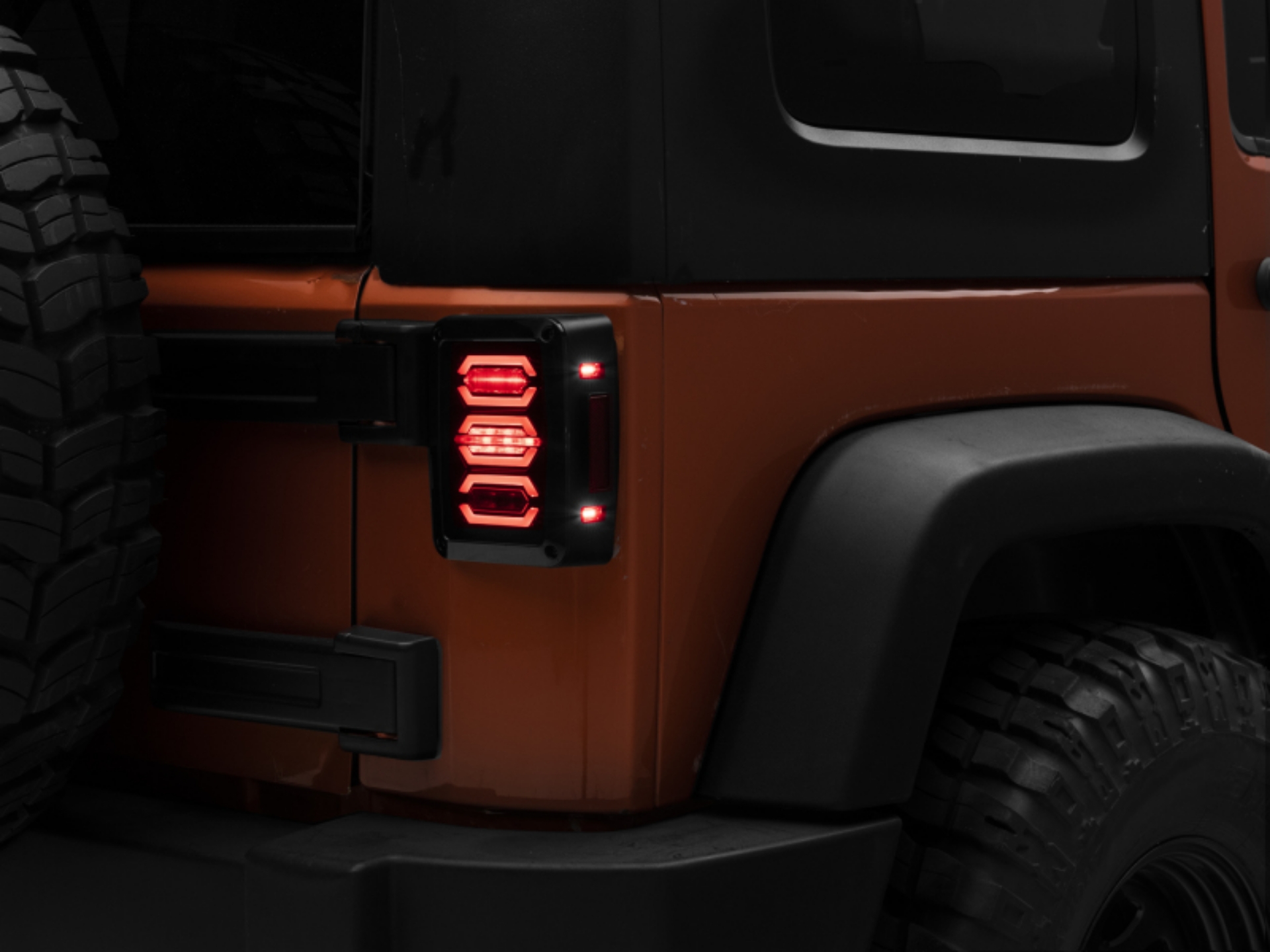 Picture of Raxiom 07-18 Jeep Wrangler JK LED Tail Lights- Black Housing Smoked Lens