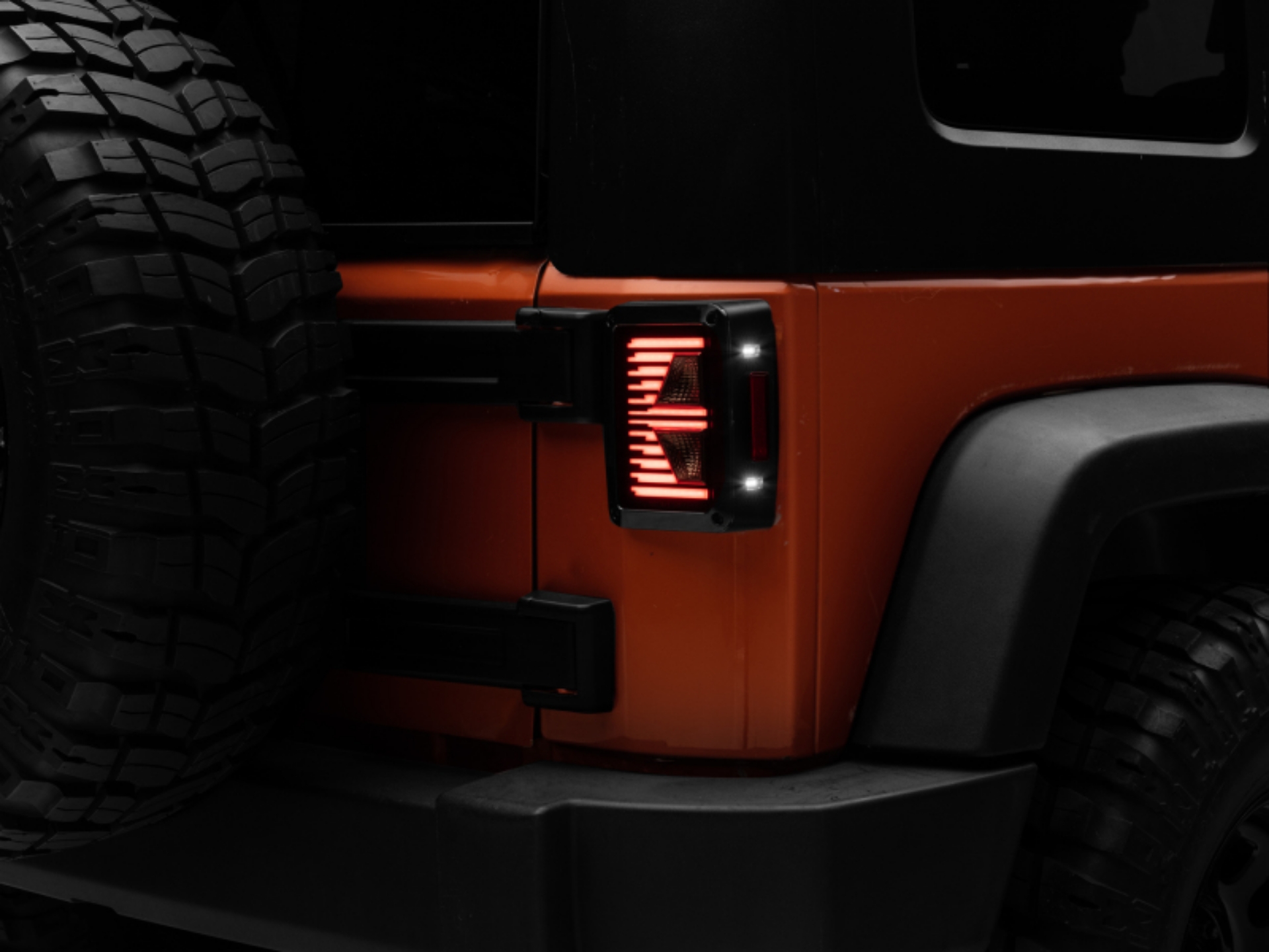 Picture of Raxiom 07-18 Jeep Wrangler JK Axial Series Vision LED Tail Lights- Black Housing Smoked Lens